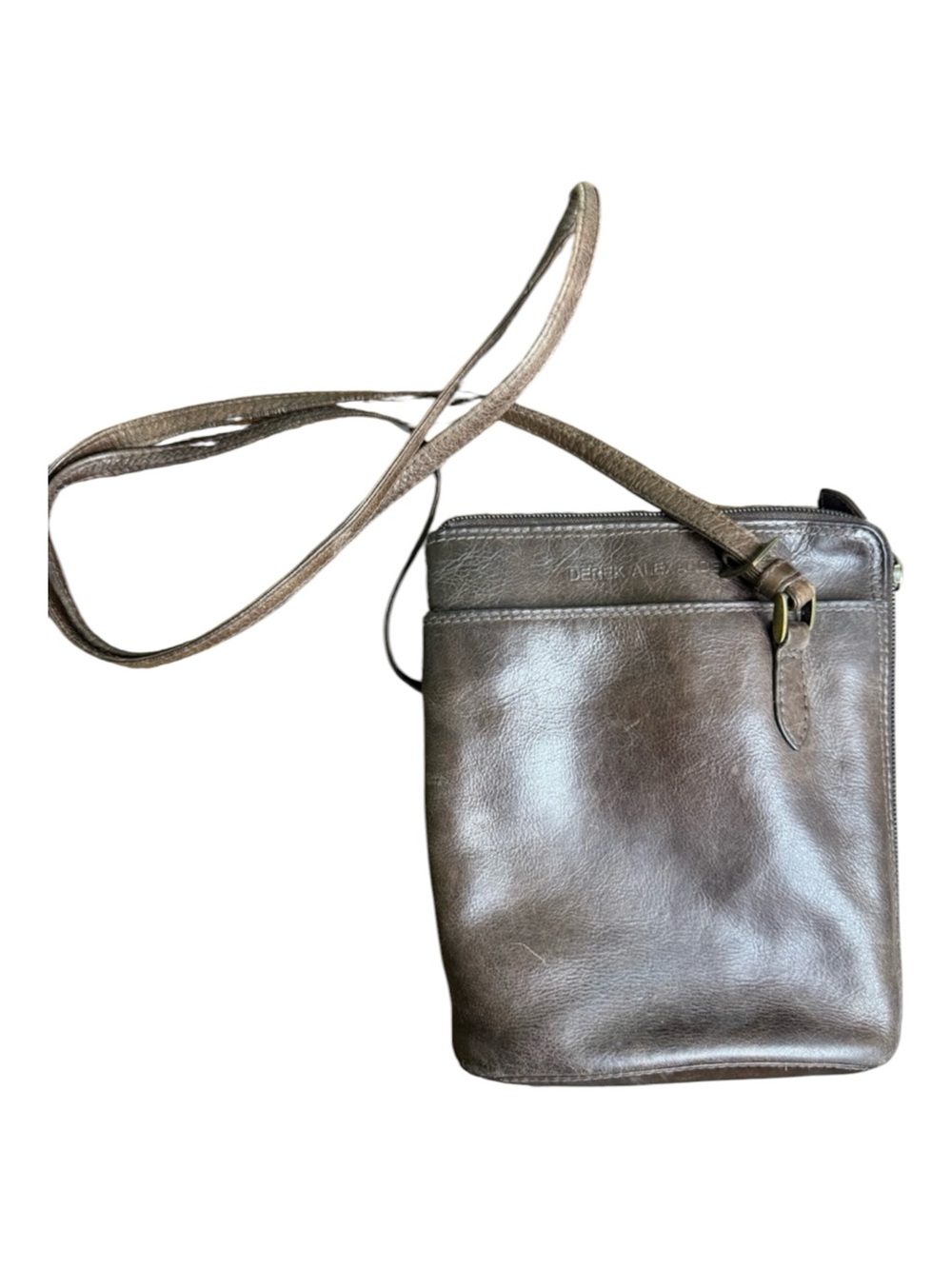 Derek Alexander Brown Leather Central Park Crossbody Bag Utilitarian Normcore